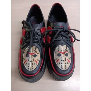 NWOB Strangecvlt Krypt Crystal Lake Creepers Size 8M 100% Vegan 1.5" Platform
